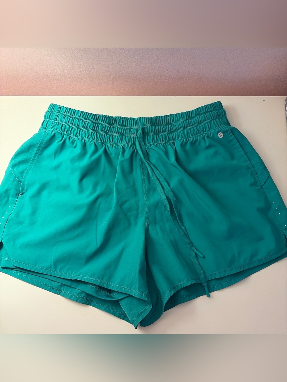 all in motion Teal Women's Athletic Shorts with Drawstring